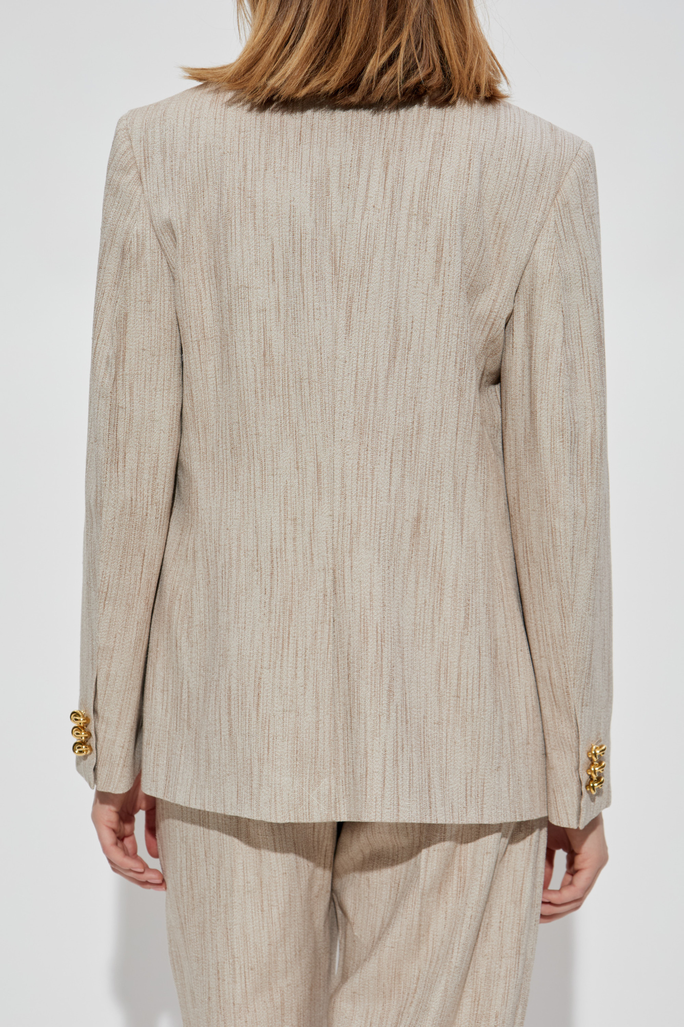 ジャケット Bottega Veneta Melange Sand Viscose Blend Blazer Bottega Veneta Blazer with silk trim | Women's Clothing | Vitkac